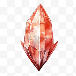 水晶日光石的水彩插图