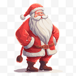 红色外套元素图片_圣诞老人剪贴画 卡通圣诞老人穿
