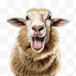 捻角山羊图片_有趣的羊露出舌头