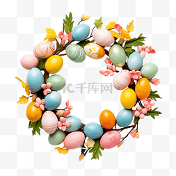 复活节彩蛋花环