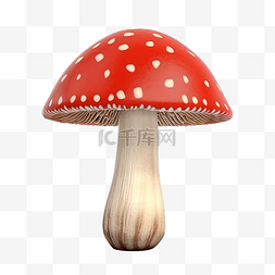 文化兴村图片_3d 渲染蘑菇隔离