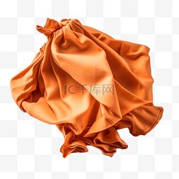帆布布袋图片_橙色布袋与样机剪切路径隔离
