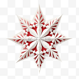 圣诞节手工纸星星或雪花