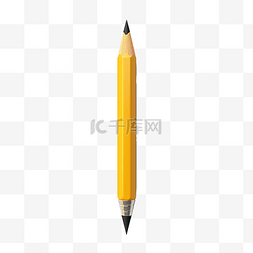 黄蓝色背景图片_带有孤立背景的简单黄色铅笔 3D 