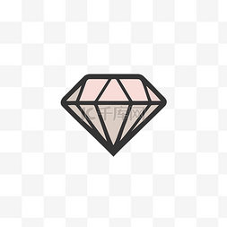 矢量钻石素材图片_使用粉红色和白色背景的钻石纹身