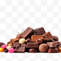 巧克力塔图片_矢量香甜巧克力塔元素立体免抠图