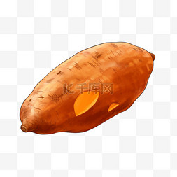 简单红薯地瓜元素立体免抠图案