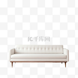 造型白色沙发元素立体免抠图案