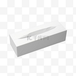 立体纸巾盒图片_特色白色纸巾盒元素立体免抠图案