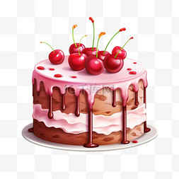数字蛋糕数字图片_装饰美味蛋糕元素立体免抠图案