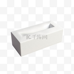 立体纸巾盒图片_ai白色纸巾盒元素立体免抠图案
