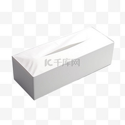 立体纸巾盒图片_造型白色纸巾盒元素立体免抠图案
