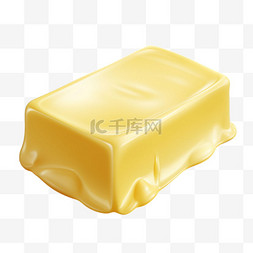 黄油薄脆片图片_AICG美味黄油元素立体免抠图案