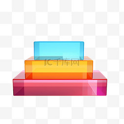 3d彩色方块元素立体免抠图案