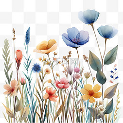 和花草图片_手绘春天植物花草免抠元素