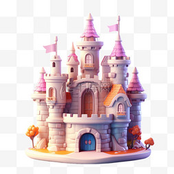 城堡梦幻图片_素材梦幻城堡元素立体免抠图案