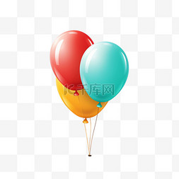 矢量气球数字图片_矢量红色气球元素立体免抠图案
