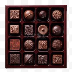 礼盒图片_简单巧克力礼盒元素立体免抠图案