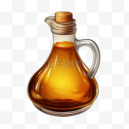 塑料瓶油壶图片_绘画造型油壶元素立体免抠图案