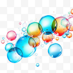 水泡图片_ai艺术彩色水泡元素立体免抠图案