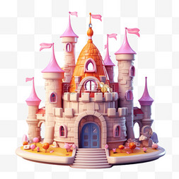 城堡梦幻图片_真实梦幻城堡元素立体免抠图案