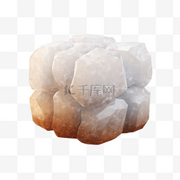 结晶果糖图片_创意矿石结晶元素立体免抠图案