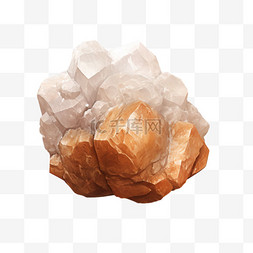 结晶果糖图片_真实矿石结晶元素立体免抠图案