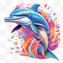 免抠海豚图片_艺术可爱海豚元素立体免抠图案