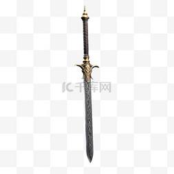 艺术古代长剑元素立体免抠图案