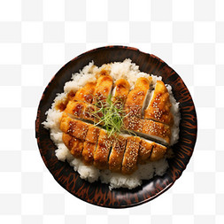 米饭拌饭料图片_ai鸡排拌饭元素立体免抠图案