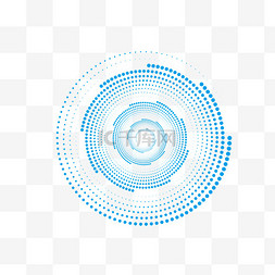 粒子魔方图片_浅蓝色渐变科技粒子螺旋旋转圆环