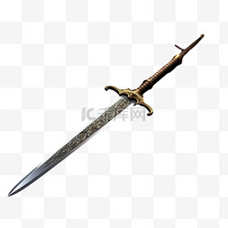 纹理古代长剑元素立体免抠图案