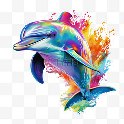 海豚免抠图片_装饰可爱海豚元素立体免抠图案
