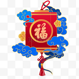 灯笼图片_中国风云纹祥云灯笼元素