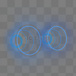 科技感特效光圈图片_蓝色科技感喇叭光效光圈设计图