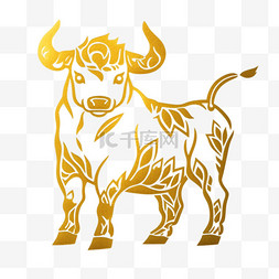 金箔材质生肖素材牛