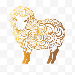 金箔材质生肖素材羊