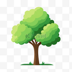 植树节卡通图片图片_春天植树节卡通手绘绿色树木21元