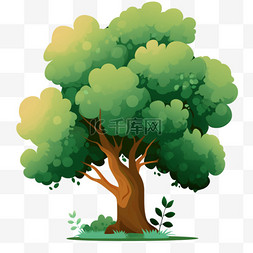 user48x48图片_植树节卡通手绘绿色树木48元素