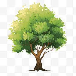 植树节卡通手绘绿色树木32元素