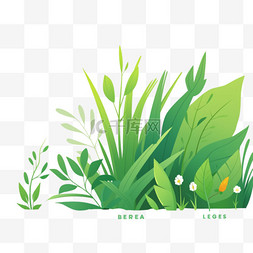 卡通手绘绿色植物草丛22免抠图片