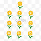 黄色向日葵花朵序号免抠图片