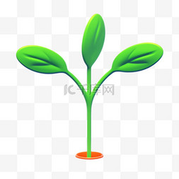 绿色极简主义图片_春天绿色植物装饰素材