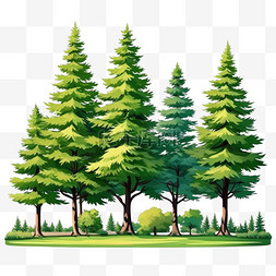 园景园林图片_绿化立面景观林园树免抠图片