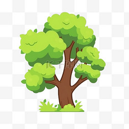 装饰绿色环保图片_植树节装饰素材树