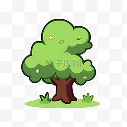 植树节插画图片_植树节装饰素材树
