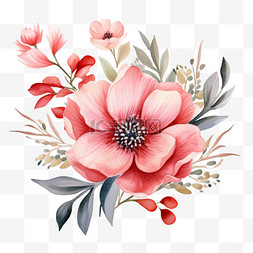 矢量粉色花朵元素立体免抠图案