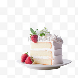 质感奶油蛋糕元素立体免抠图案