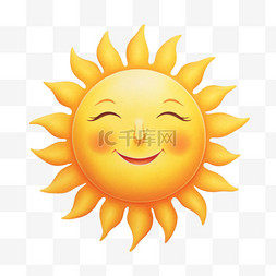 微笑太阳图案图片_矢量微笑太阳元素立体免抠图案