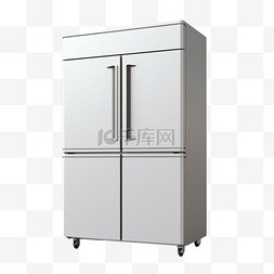 冰箱存储食品图片_绘画白色冰箱元素立体免抠图案